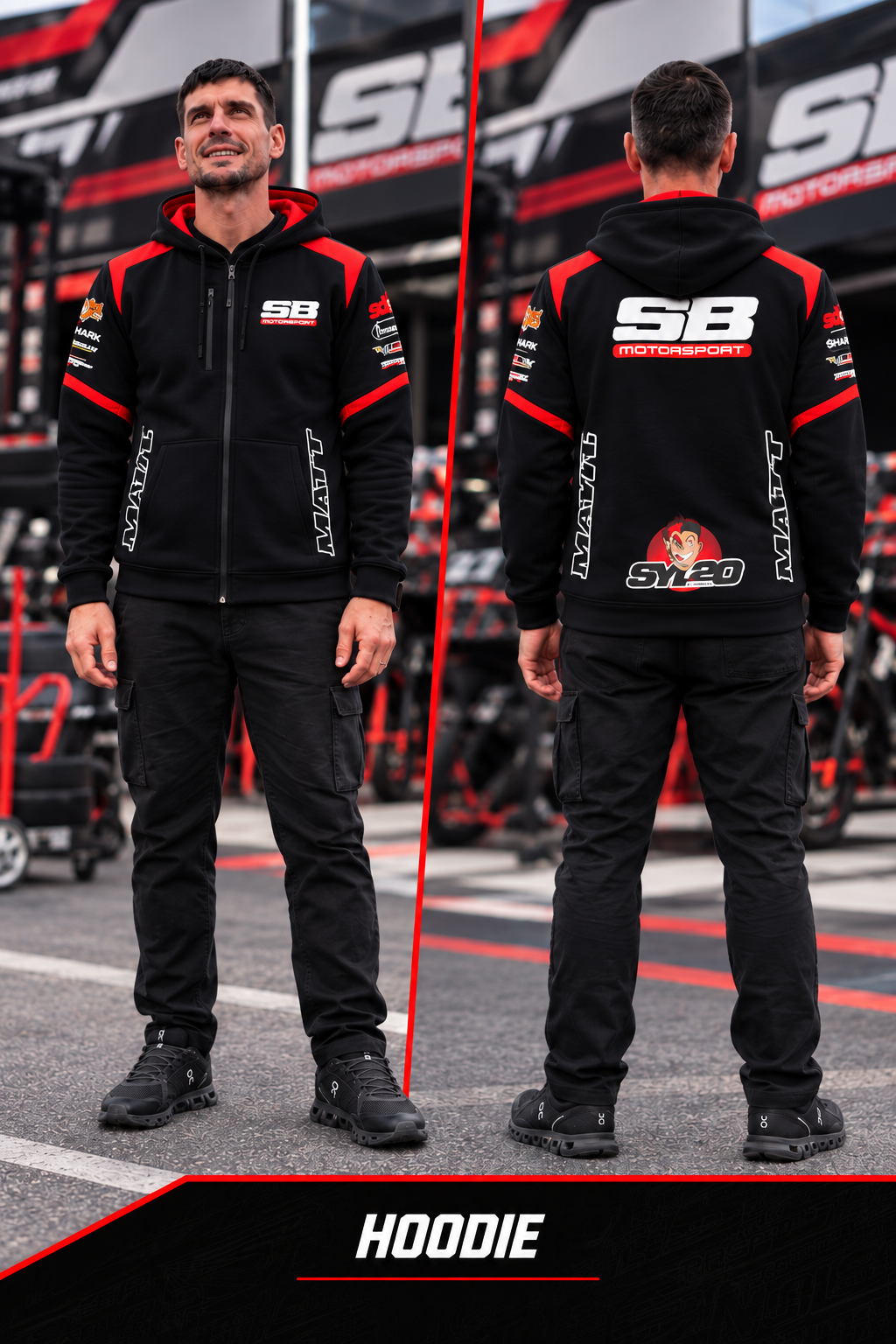 Hoodie SB Motorsport – Noir