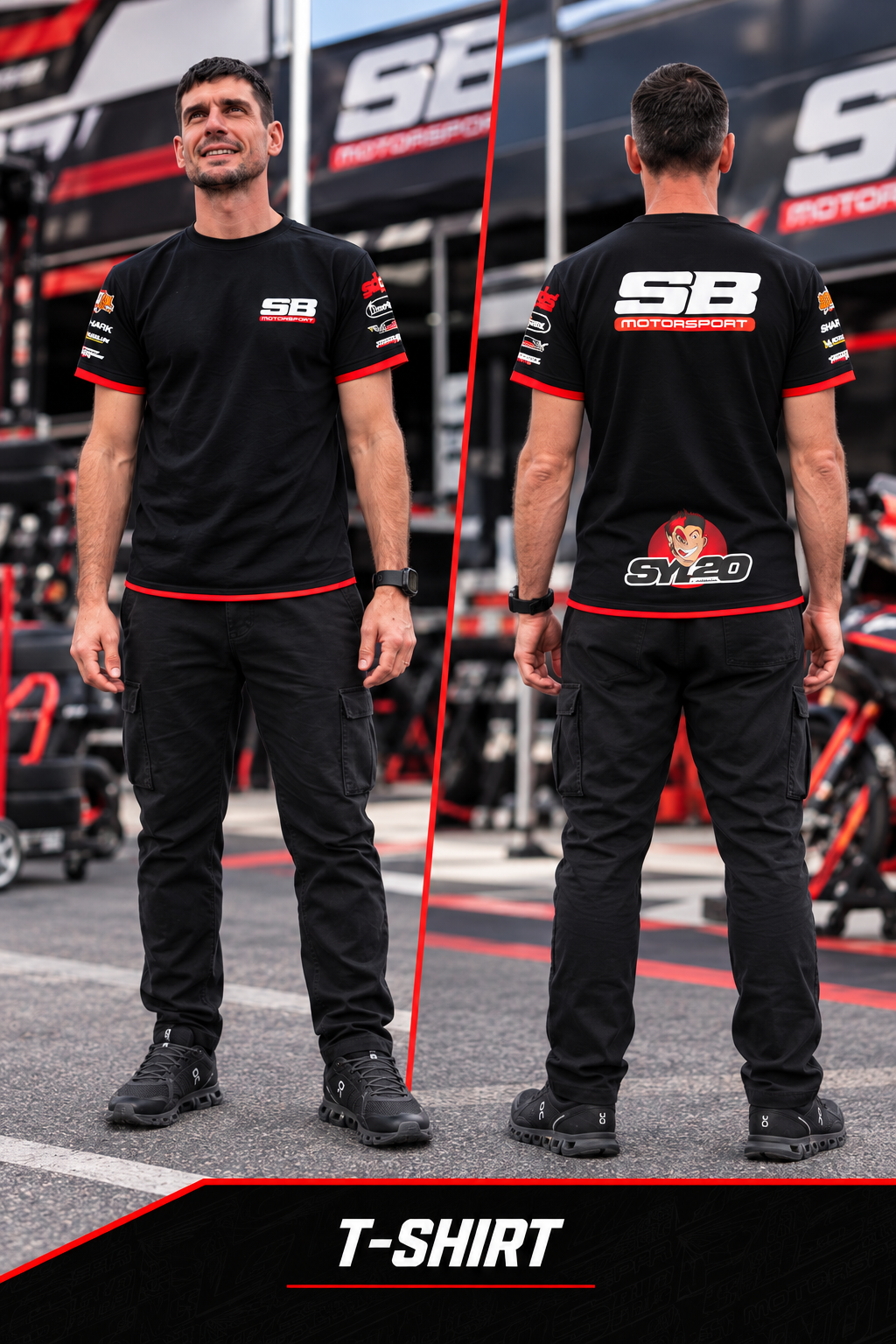T-shirt SB Motorsport Homme – Noir