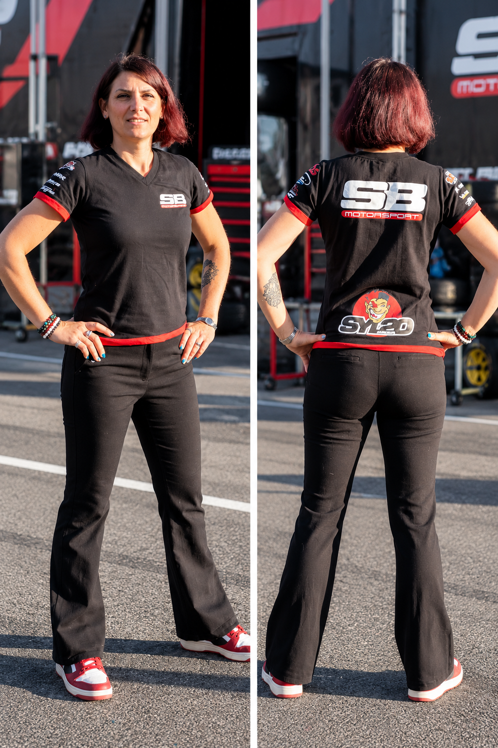 T-shirt SB Motorsport Femme – Noir